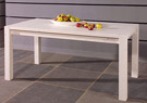 Tisch 160  in Kiefer massivholz Weißlack Marco